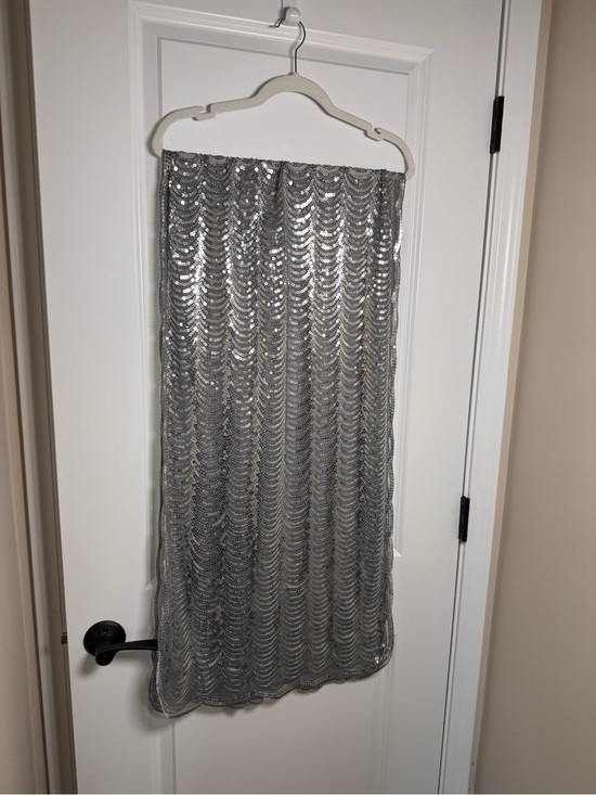 Betsey Johnson Accessories - Betsey Johnson Silver Sequin Scarf Wrap